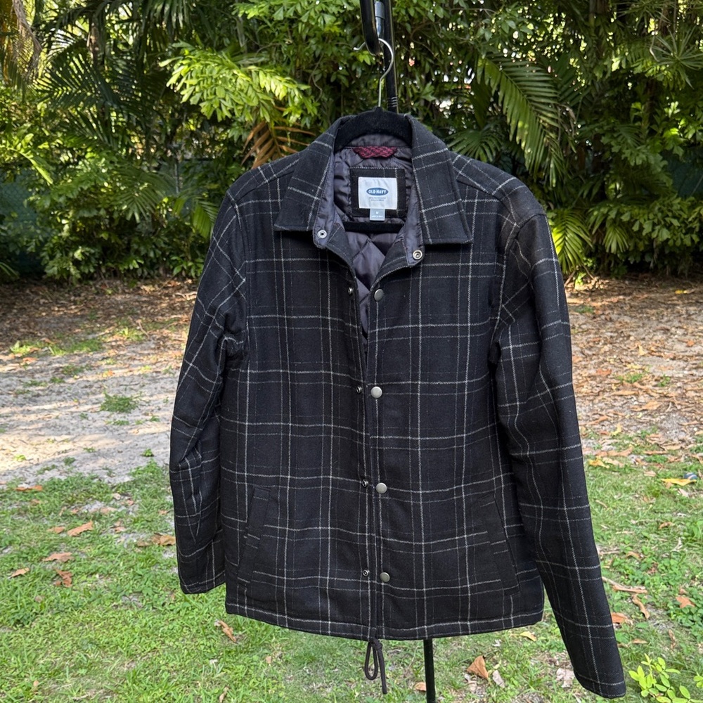 Old Navy Black Plaid Jacket